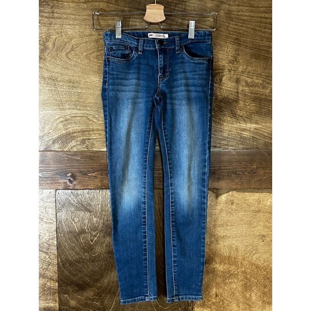 Levi's Girls 710 Performance Super Skinny Jeans Blue Wash Size 10 REG